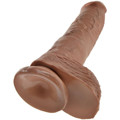 KING COCK - REALISTIC PENIS WITH BALLS 19.8 CM CARAMEL - Kink&Play