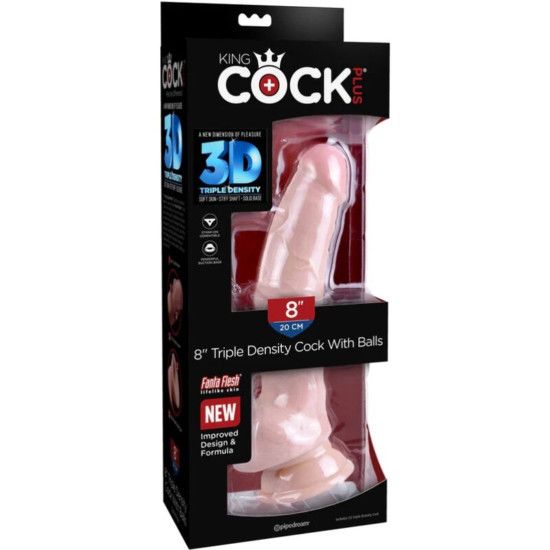 KING COCK - TRIPLE DENSITY DILDO 18.4 CM - Kink&Play