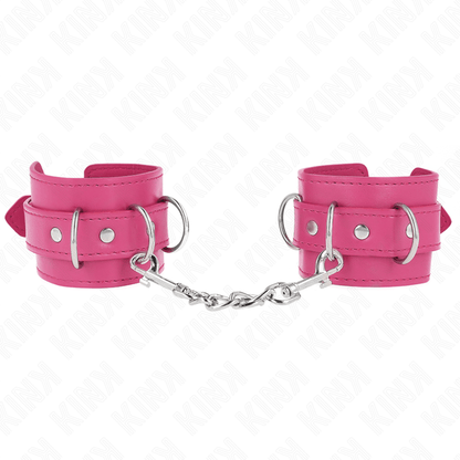 KINK - 3 D - RING WRIST RESTRAINTS ADJUSTABLE PINK 17.5 - 25 CM X 6 CM - Kink&Play