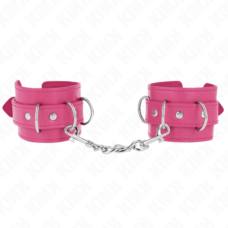 KINK - 3 D - RING WRIST RESTRAINTS ADJUSTABLE PINK 17.5 - 25 CM X 6 CM - Kink&Play