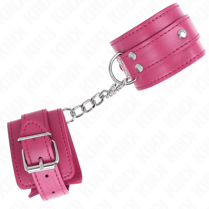KINK - 3 D - RING WRIST RESTRAINTS ADJUSTABLE PINK 17.5 - 25 CM X 6 CM - Kink&Play
