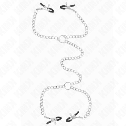 KINK - 4 CHAIN NIPPLE CLAMPS 32 CM WITH LITTLE CHAINS 14 CM - Kink&Play