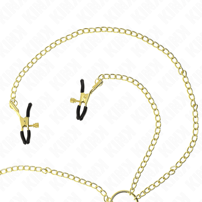 KINK - 4 NIPPLE AND CLIT CLAMPS ADJUSTABLE GOLD - Kink&Play