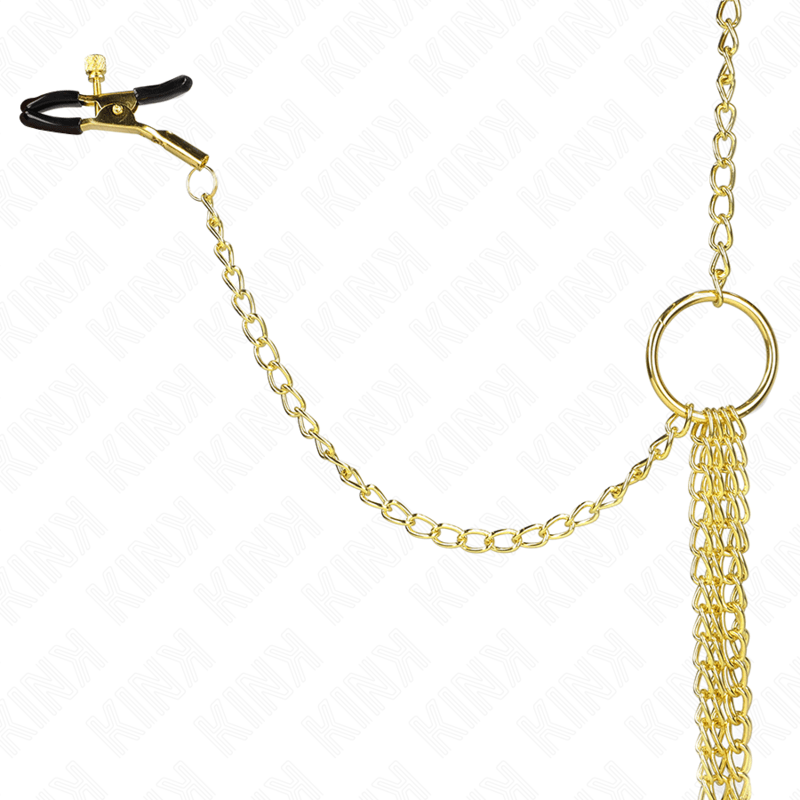 KINK - 4 NIPPLE AND CLIT CLAMPS ADJUSTABLE GOLD - Kink&Play