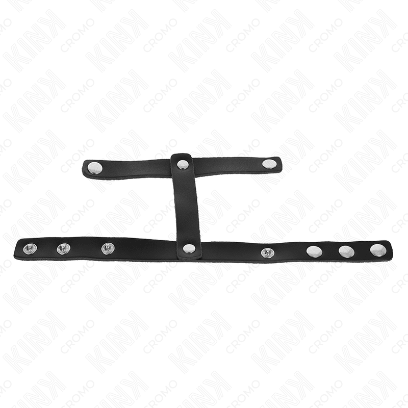 KINK - ADJUSTABLE LEATHER PENIS RING AND BALL DIVIDER STRAP - Kink&Play
