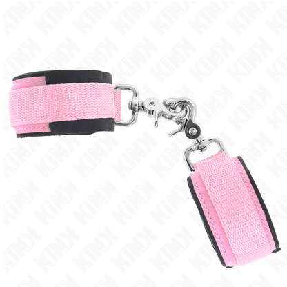 KINK - ADJUSTABLE NEOPRENE WRIST RESTRAINTS PINK ADJUSTABLE 22 - 34 CM - Kink&Play
