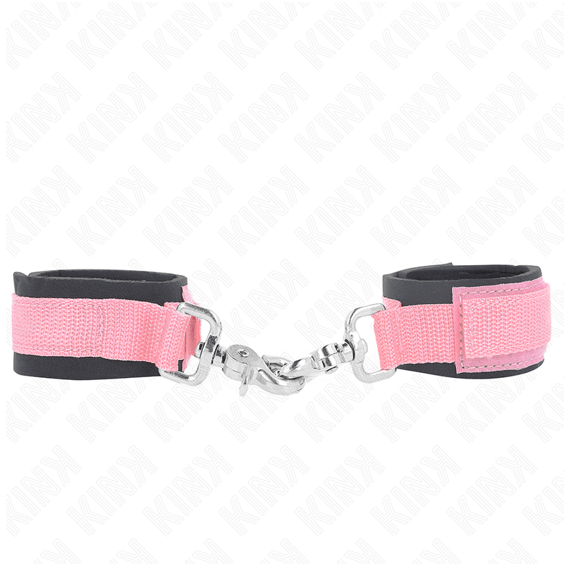 KINK - ADJUSTABLE NEOPRENE WRIST RESTRAINTS PINK ADJUSTABLE 22 - 34 CM - Kink&Play