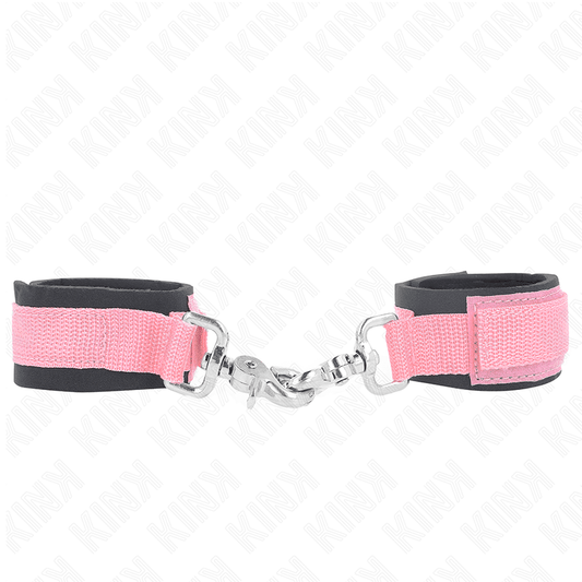 KINK - ADJUSTABLE NEOPRENE WRIST RESTRAINTS PINK ADJUSTABLE 22 - 34 CM - Kink&Play