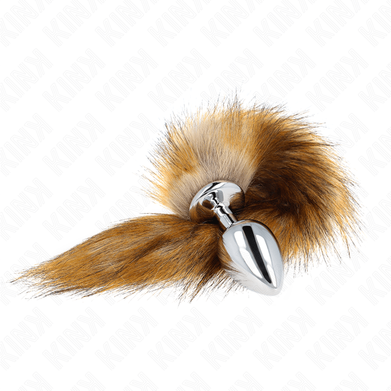 KINK - ANAL PLUG SIZE L 10 X 4 CM WITH SYNTHETIC TAIL 40 CM BROWN - Kink&Play
