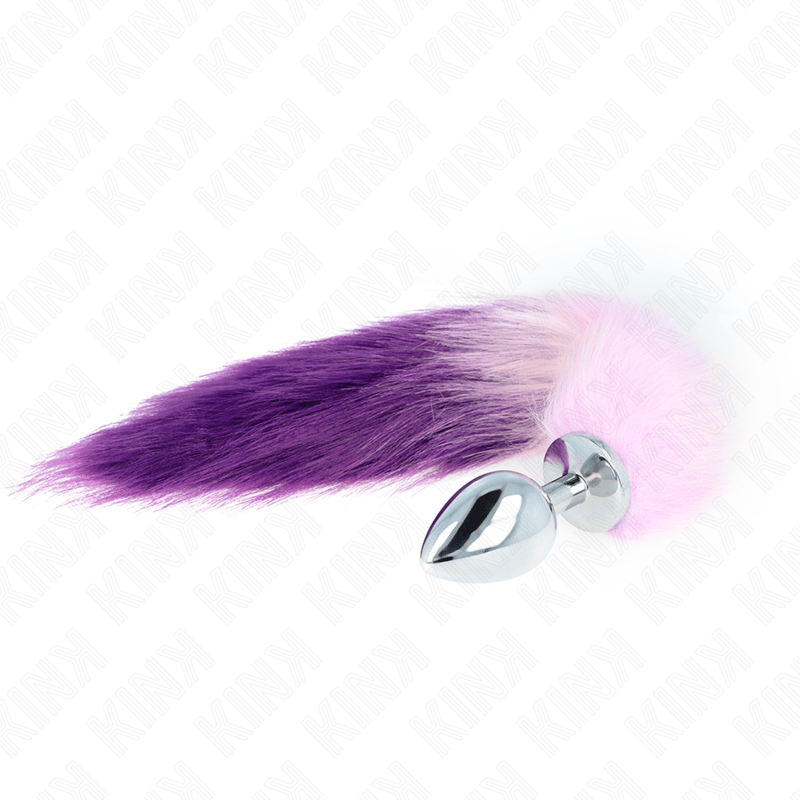 KINK - ANAL PLUG SIZE L 10 X 4 CM WITH SYNTHETIC TAIL 40 CM PURPLE - Kink&Play