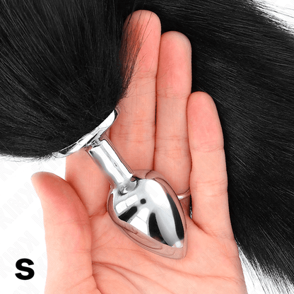 KINK - ANAL PLUG SIZE S 7 X 3 CM WITH SYNTHETIC TAIL 40 CM BLACK - Kink&Play