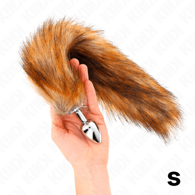 KINK - ANAL PLUG SIZE S 7 X 3 CM WITH SYNTHETIC TAIL 40 CM BROWN - Kink&Play