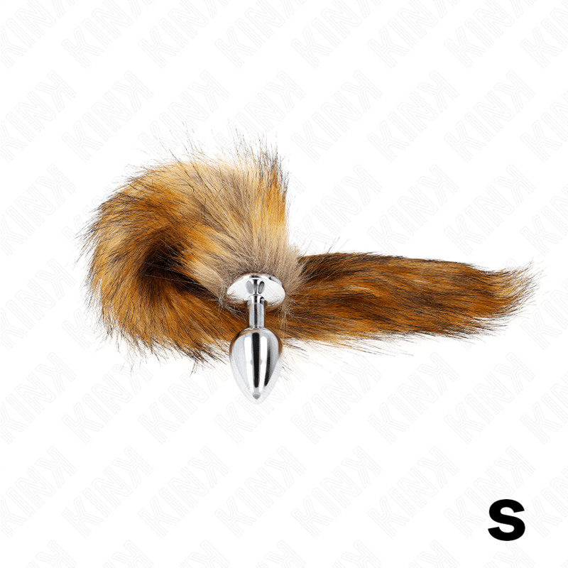 KINK - ANAL PLUG SIZE S 7 X 3 CM WITH SYNTHETIC TAIL 40 CM BROWN - Kink&Play