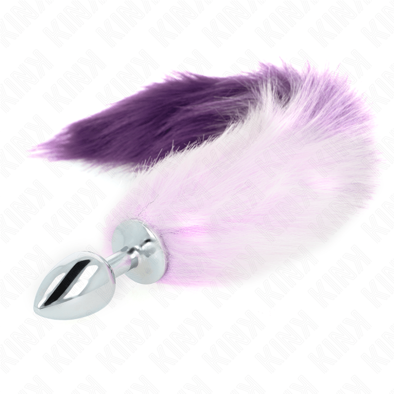 KINK - ANAL PLUG SIZE S 7 X 3 CM WITH SYNTHETIC TAIL 40 CM PURPLE - Kink&Play