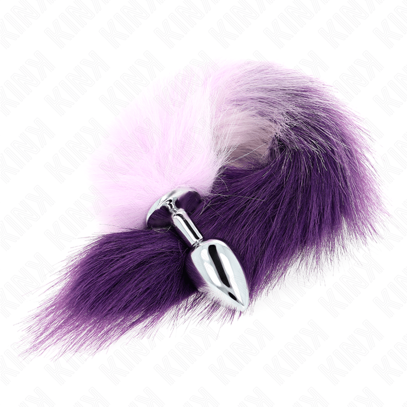 KINK - ANAL PLUG SIZE S 7 X 3 CM WITH SYNTHETIC TAIL 40 CM PURPLE - Kink&Play