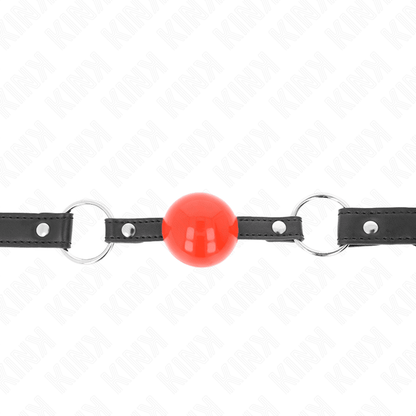 KINK - BALL 4 CM GAG WITH LOCK RED BALL BLACK STRAP 60 x 2 CM - Kink&Play