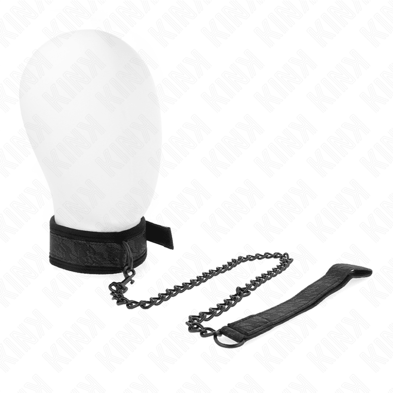 KINK - BASIC MODEL COLLAR WITH LEASH 77 CM MODEL 5 AJUSTABLE 34 - 54 CM X 5 CM - Kink&Play