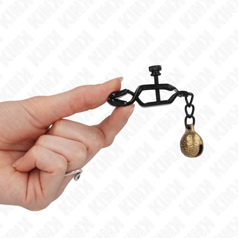KINK - BELL JAW STYLE NIPPLE CLAMPS BLACK 7 CM - Kink&Play