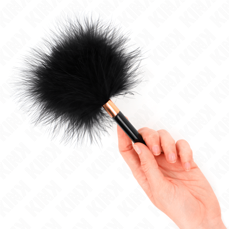KINK - BLACK GOLD METAL TICKLE FEATHERS 18 CM - Kink&Play