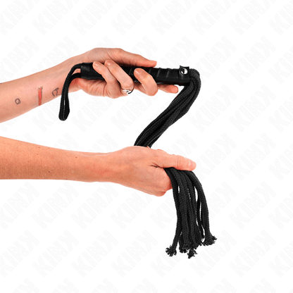 KINK - BLACK ROPE WHIP 56 CM - Kink&Play
