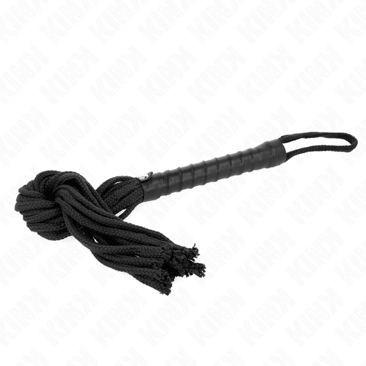 KINK - BLACK ROPE WHIP 56 CM - Kink&Play