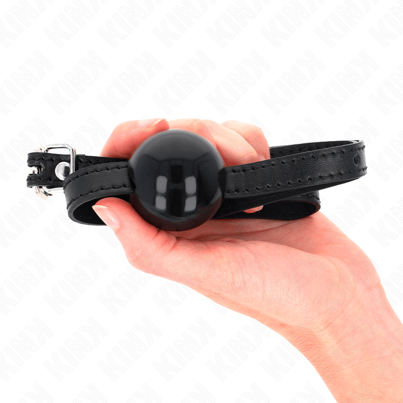 KINK - BLACK SINGLE SOLID BALL 4 CM GAG 65 x 1.5 CM - Kink&Play