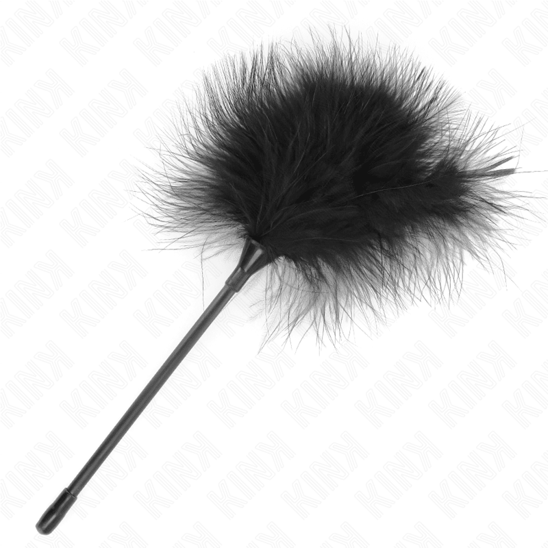 KINK - BLACK TICKLE FEATHERS USED FOR THE BONDAGE KIT 27 CM - Kink&Play