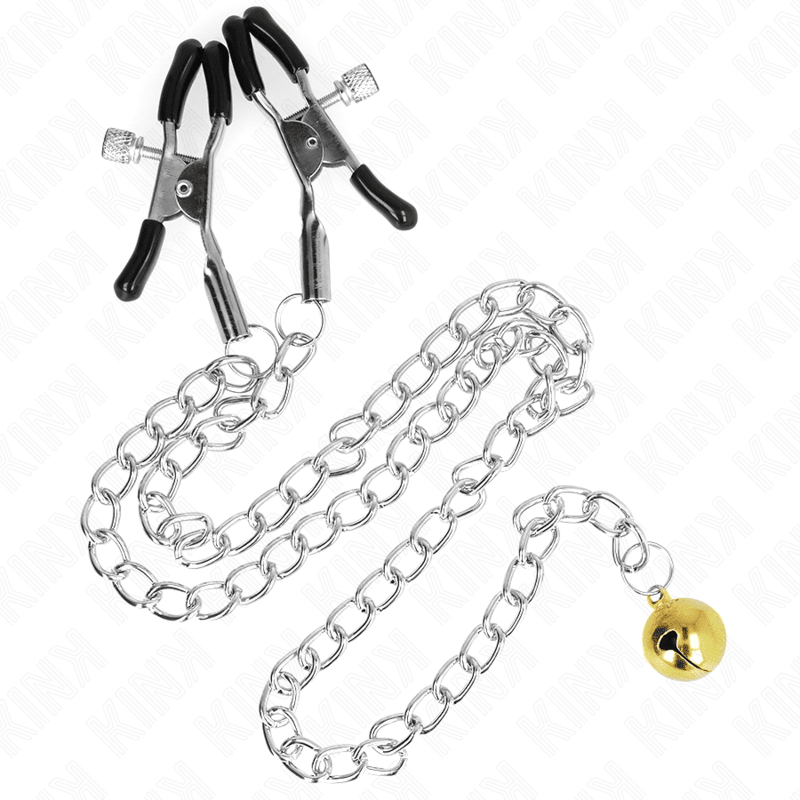 KINK - CHAIN NIPPLE CLAMPS WITH BELL 30 CM - Kink&Play