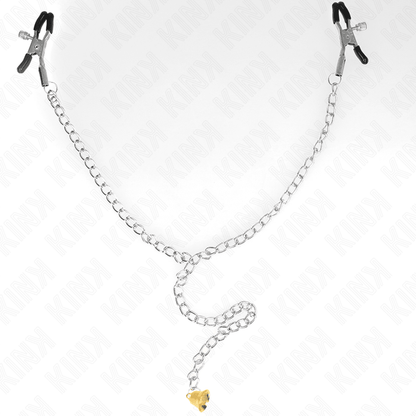 KINK - CHAIN NIPPLE CLAMPS WITH HORN PENDANT 30 CM - Kink&Play