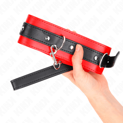 KINK - COLLAR WITH BELT 65 CM WITH STRAP RED 54 X 4.5 CM - Kink&Play