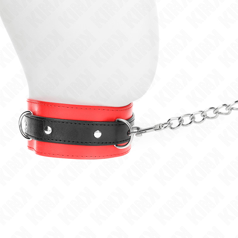 KINK - COLLAR WITH BELT 65 CM WITH STRAP RED 54 X 4.5 CM - Kink&Play