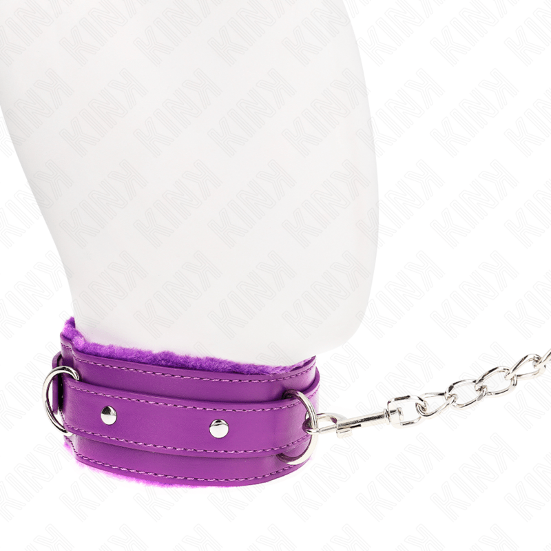 KINK - COLLAR WITH LEASH 65 CM WITH RESTRICTIONS PURPLE 36 - 42 CM X 5.5 CM - Kink&Play