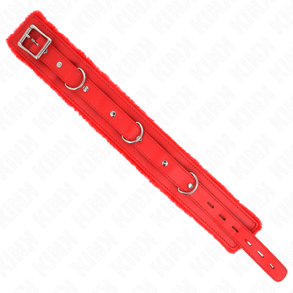 KINK - COLLAR WITH LEASH 65 CM WITH RESTRICTIONS RED 36 - 42 CM X 5.5 CM - Kink&Play