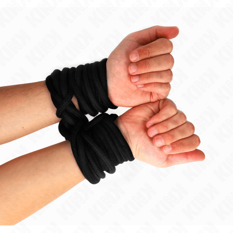 KINK - COTTON ROPE 20 METER BLACK - Kink&Play