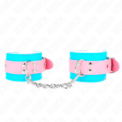KINK - CUTE WRIST RESTRAINTS BLUE / PINK ADJUSTABLE 16 - 28 CM X 5 CM - Kink&Play