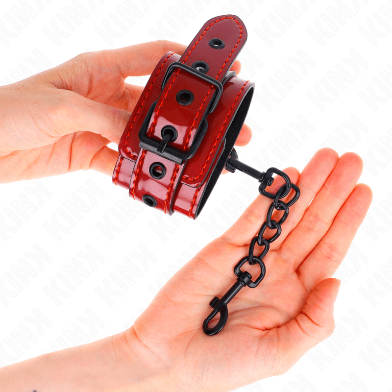 KINK - DARK RED WRIST CUFFS 23 X 5 CM - Kink&Play