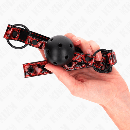 KINK - DIAMOND PATTERN BALL 4.5 CM GAG MODEL 2 64.5 CM ADJUSTABLE 42 - 60 CM - Kink&Play