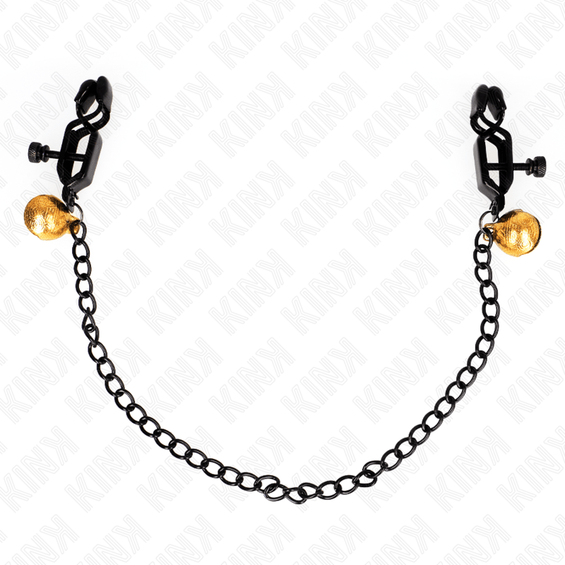 KINK - FLAT CHAIN NIPPLE CLAMPS AND BELL SILVER 30 CM - Kink&Play