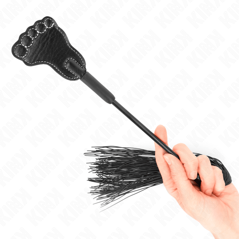 KINK - FOOT SHAPED PADDLE WITH TASSEL WHIP 31 CM - Kink&Play