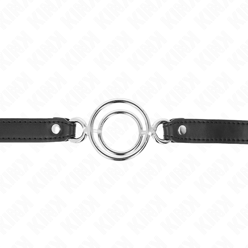 KINK - GAG WITH MULTIPLE O - RINGS 5 CM BLACK 63 X 2.5 CM - Kink&Play