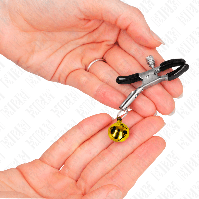 KINK - GOLD SINGLE BELL NIPPLE CLAMP 6 CM - Kink&Play