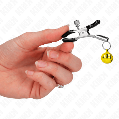 KINK - GOLD SINGLE BELL NIPPLE CLAMP 6 CM - Kink&Play