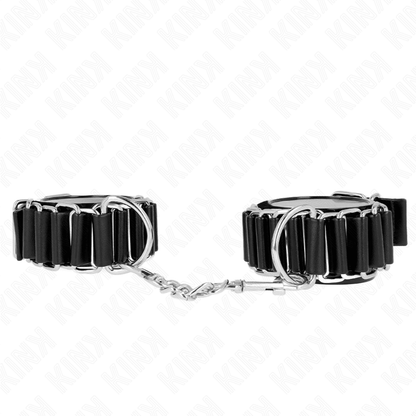 KINK - HINGE - LIKE THIN WRIST RESTRAINTS BLACK ADJUSTRABLE 16 - 22 CM X 3.5 CM - Kink&Play