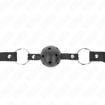 KINK - HOLLOW HARD BLACK BALL 4.5 CM GAG MODEL 1 63.5 X 2 CM - Kink&Play