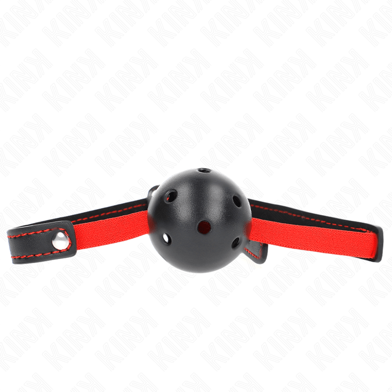 KINK - HOLLOW HARD MOUTH 4.5 CM GAG WITH ELASTIC BELT 56 x 1.5 CM - Kink&Play
