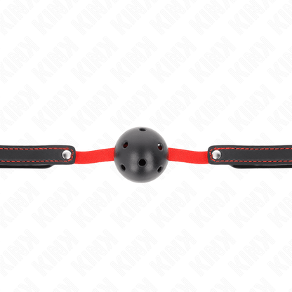 KINK - HOLLOW HARD MOUTH 4.5 CM GAG WITH ELASTIC BELT 56 x 1.5 CM - Kink&Play
