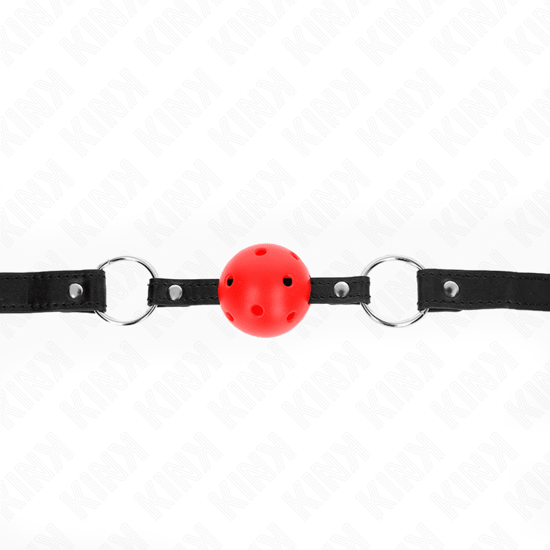 KINK - HOLLOW HARD RED BALL 4.5 CM GAG MODEL 1 63.5 X 2 CM - Kink&Play