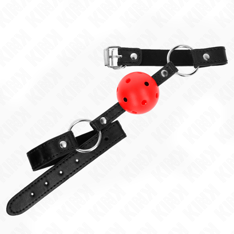 KINK - HOLLOW HARD RED BALL 4.5 CM GAG MODEL 1 63.5 X 2 CM - Kink&Play