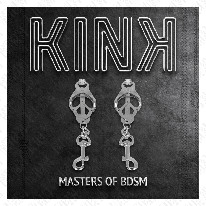 KINK - JAPANESE CLOVER NIPPLE CLAMPS WITH HOOKS SILVER - Kink&Play