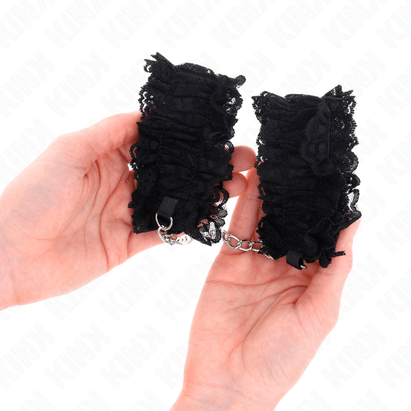 KINK - LACE ELASTIC WRIST RESTRAINTS NEGRO - Kink&Play
